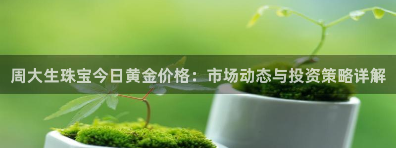 天宏娱乐的老板是谁：周大生珠宝今日黄金价格：市场动态与投资策